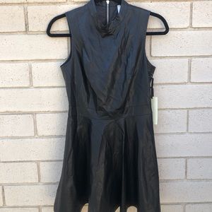 Forever 21 Faux black leather dress